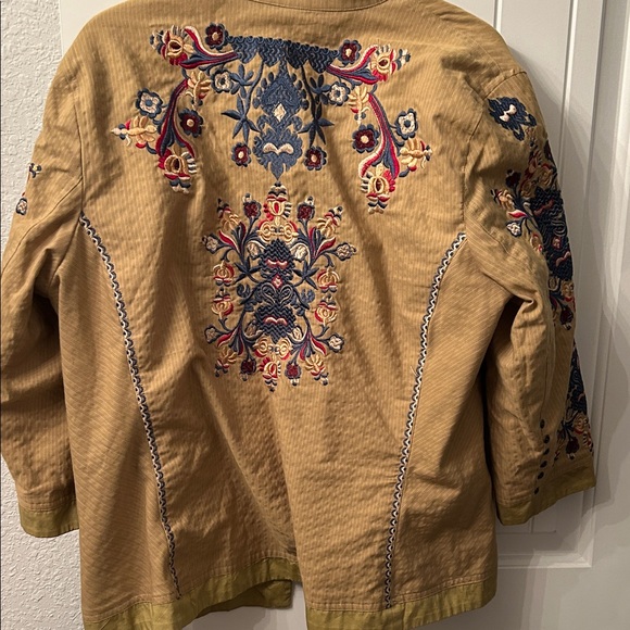 Coldwater Creek khaki Embroidered Utility Jacket - Picture 10 of 16